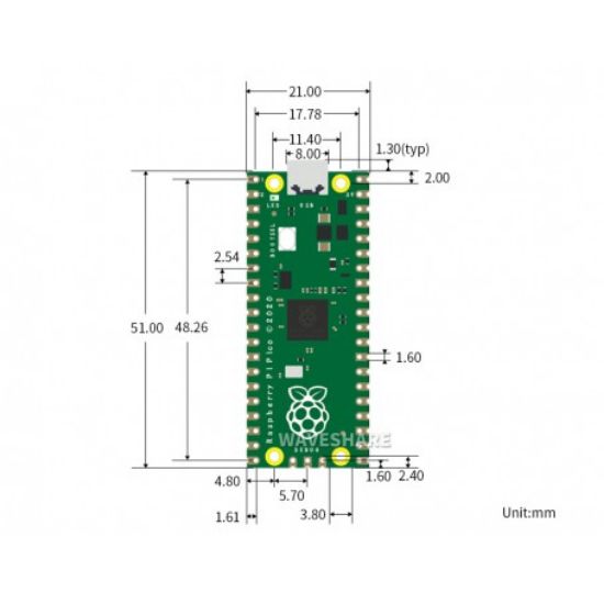 تصویر  رزبری پای پیکو Raspberry Pi Pico