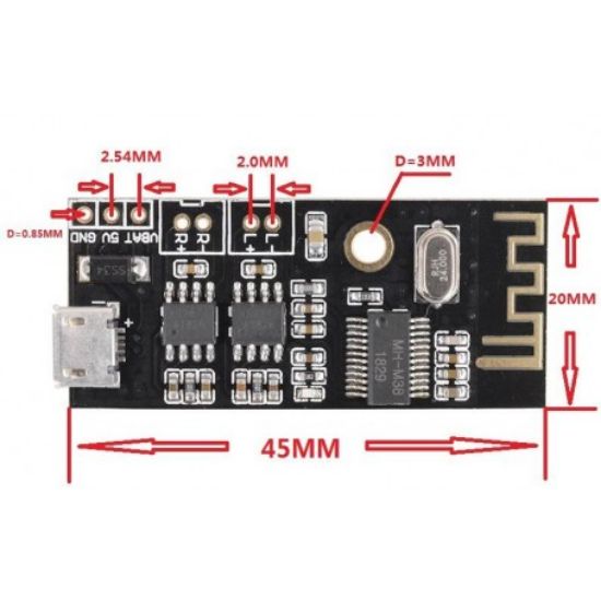 ماژول بلوتوث صوتی MH-M38 دارای 2خروجی آمپلی فایر 5W